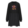 thumbnail image 4 of Pisexur Robes de Noël pour Femmes Mode Imprimé Noël Robes de Vacances Décontractées Col Rond Manches Longues Robe Fluide à Étages Mini Robe de Fête, 4 of 4