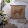 thumbnail image 3 of Carolines Treasures BB1074-BL-BN-PW1414 Curly Coated Retriever Burlap and Brown   Canvas Fabric Decorative Pillow, 3 of 4
