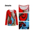 thumbnail image 4 of Gvmfive Women's Long Sleeve Round Neck Tunic Top Casual Printed Shirts with Pocket, 4 of 5
