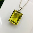 thumbnail image 3 of Solid 925 Sterling Silver Necklace For Women, Genuine Prong Lemon Quartz Yellow Gemstone Unique Handcrafted Necklace For Her, 3 of 5