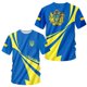 thumbnail image 1 of Camiseta con bandera de Ucrania para hombre, Jersey de manga corta de camuflaje del ejército ucraniano, ropa de calle con cuello redondo de gran tamaño, Verano, 1 of 4