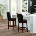 thumbnail image 3 of Hillsdale Furniture Victoria Wood Counter Height Swivel Stool, Dark Chestnut, 3 of 8