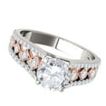 thumbnail image 3 of Aonejewelry 0.75 Ct. Halo Two-Tone Diamond Engagement Ring In 14k Solid Rose & White Gold, 3 of 4