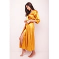 thumbnail image 2 of Satin Long Kimono Robe Silky Lightweight Bridal Party Dressing Gown Sleepwear & Loungewear, 2 of 3