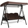 thumbnail image 2 of Outdoor Chair Swing Chair Canopy Cover [ ], Coffee, Outdoor Swing Replacement Cover Seater Universal Patio Swing Cover Replacement For Garden Swing Chair Patio, 2 of 5