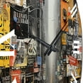 thumbnail image 5 of Designart "Urban composition I" Abstract Collages Oversized Wall Clock, 5 of 5