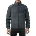 thumbnail image 2 of ZACPNCV Men's Fleece Jacket Full Zip Lightweight Jackets Fall Winter Casual Warm Coat for Hiking Outdoor, 2 of 9