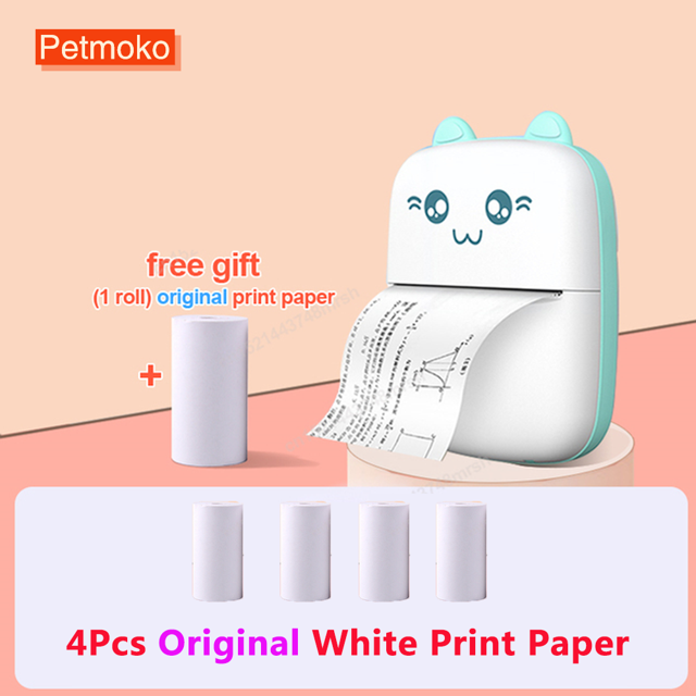 MesaSe Mini Portable Thermal Printer TIKTOK Gifts for Kids Pocket Printer for Pictures/Retro-Style Photos/Notes/Lists/Label/Memo/QR Codes Bluetooth Wireless Smart Printer with Android
