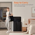 thumbnail image 3 of Lifewit 160L Double Laundry Hamper with Lid and Removable Laundry Bags, Divided Laundry Basket with Handles, Large Separated Clothes Basket for Bedroom, Bathroom, College Dorm, Laundry Sorting, Black, 3 of 7