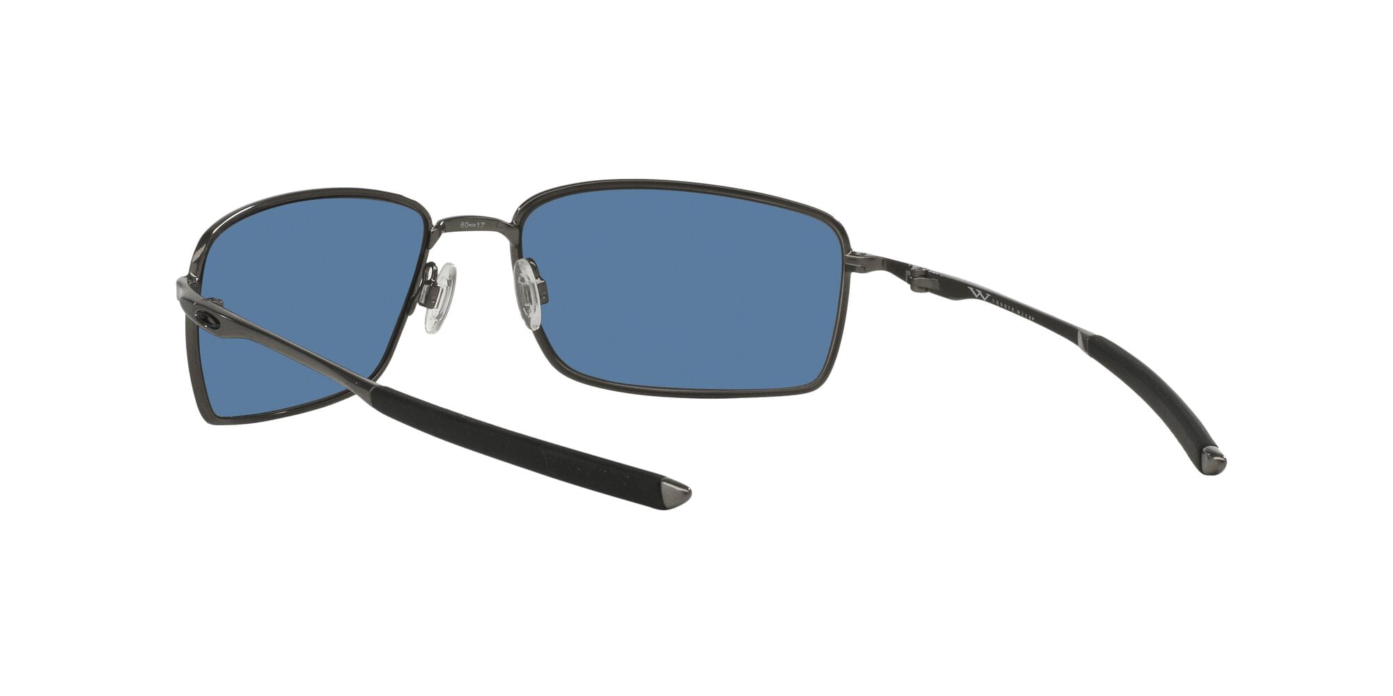 Oakley Rectangular Metal Sunglasses with Case, Size 60, Ice Iridium/Cement