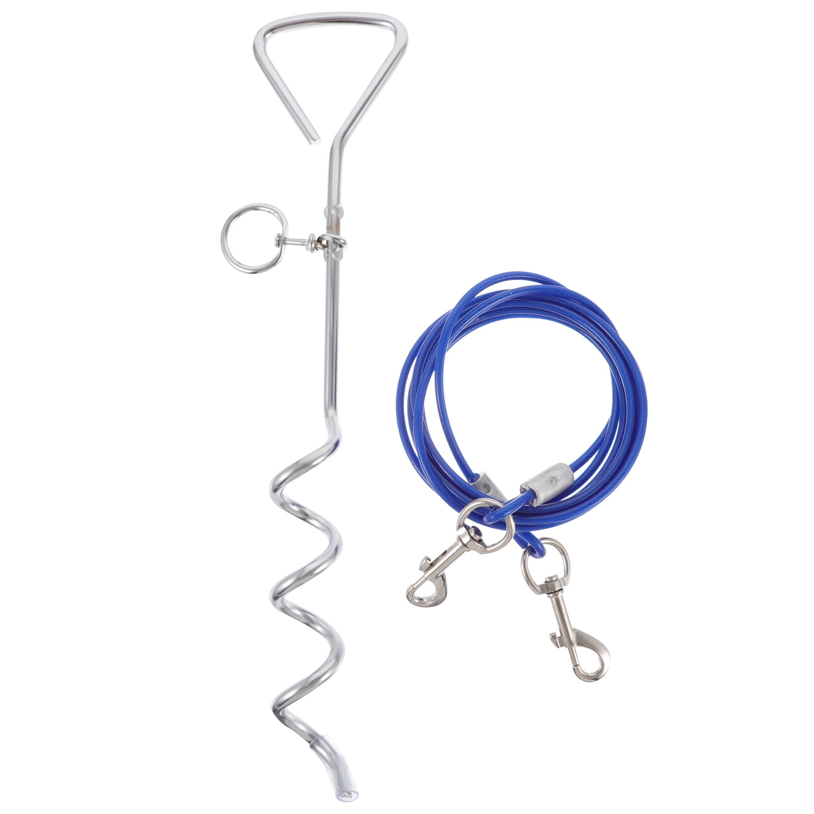 Dog Stake Leash Pet Tie Out Yard Puppy Cable Runner Training Run Ground