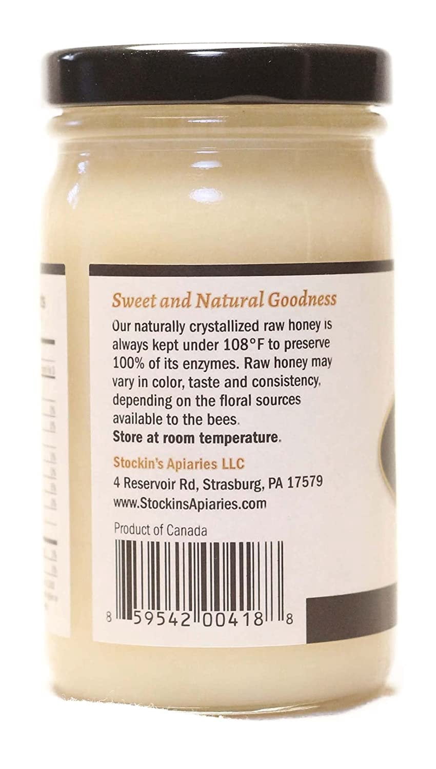 Stockin's Apiaries Raw Alfalfa Honey, Unheated, Unfiltered, & Nutritious, 10 Oz.