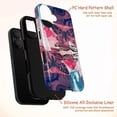 thumbnail image 4 of Abstract Butterfly and Leopard Pattern Phone Case, Artistic Pink and Blue Graphic Design Protective Cover for iPhone 16 15 14 13 12 11 Pro Max Mini, 4 of 6