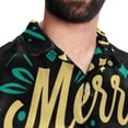 thumbnail image 5 of Christmas Font Men's Short Sleeve Poplin Beach Shirts, Casual Printed Button Down Summer Hawaiian Shirt - Unisex, 5 of 6