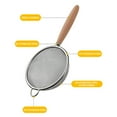 thumbnail image 6 of Vikakiooze Stainless Steel Fine Mesh Strainers for Kitchen,Metal Cooking Skimmer Ladle Colander With Handle Food Strainer Kitchen Tools For Kitchen Baking Oil Filter Flour Sifter Foam, 6 of 9