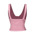 thumbnail image 5 of Womens Tank Top Solid Color V Neck Sleeveless Belly Button Slim Fit Sexy Shirts for Women, 5 of 9