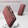 thumbnail image 6 of for iPhone 11 Pro Max Case, for iPhone 11 Pro Max Wallet Case for Women Men, Durable PU Leather Magnetic Flip Strap Zipper Card Holder Phone Case for iPhone 11 Pro Max 6.5-inches, Red, 6 of 13