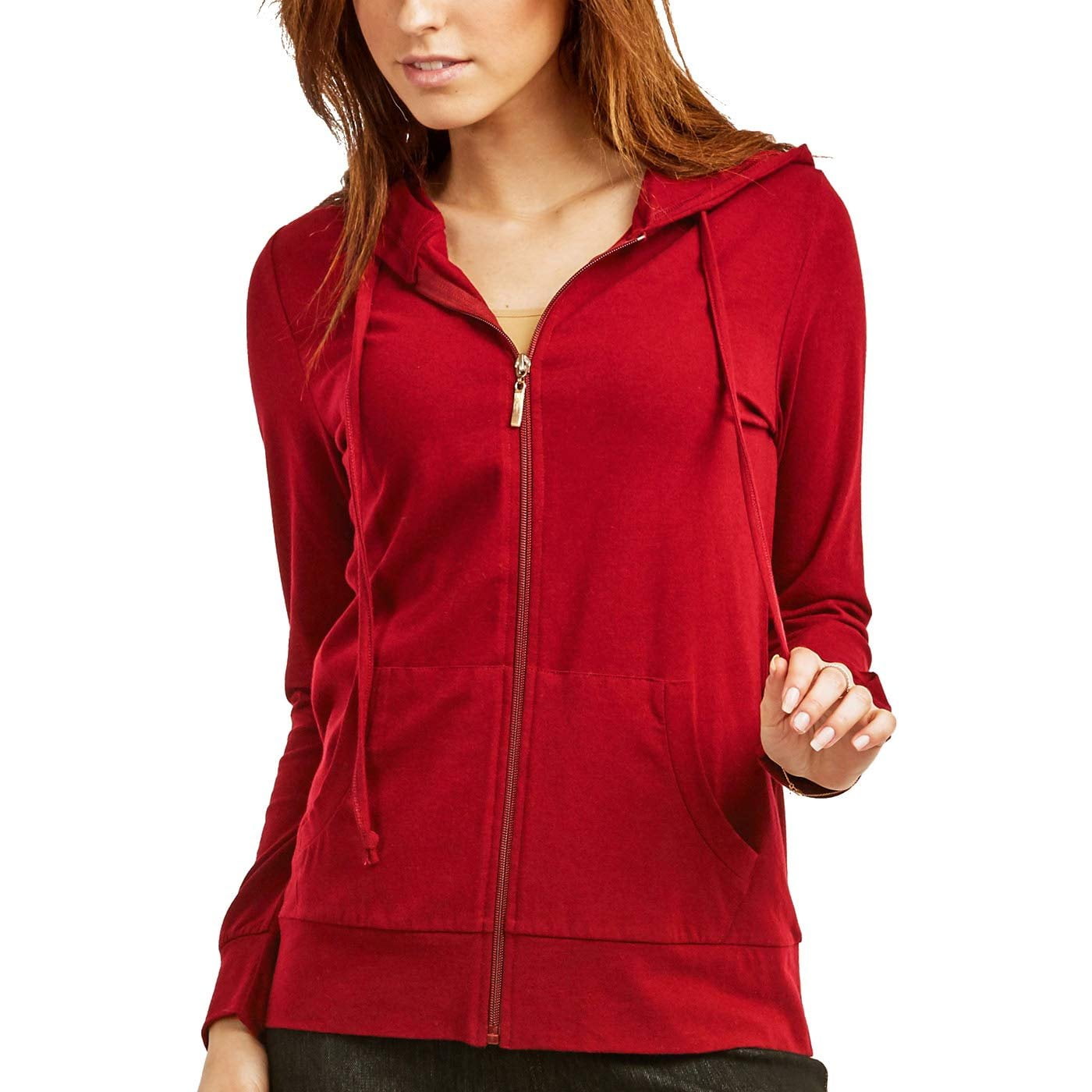 red zip up hoodie walmart