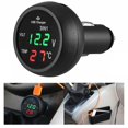 thumbnail image 1 of 3 In 1 Car Voltage Meter Usb Charger Temperature Monitor 12v 24v Led Light Digital Voltmeter Thermometer Cigarette Ligter Gauge, 1 of 1
