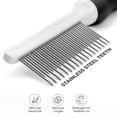 thumbnail image 6 of POODLIE Poodle Pet Dog Combs for Grooming Matting - Metal Comb for Dogs with Long & Short Stainless Steel Teeth - Dematting Comb for Cats to Remove Matted Hair & Knots, Black, 6 of 8