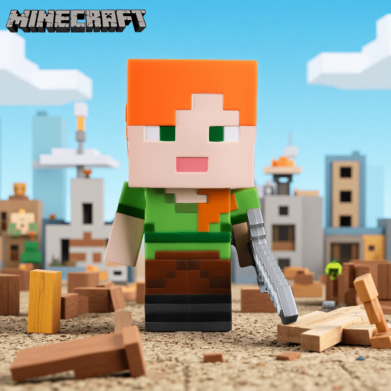 Minecraft Alex Orange Green Plastic Coin Bank - Walmart.com