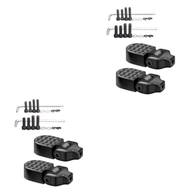 Naiovety Reposapiés Trasero Plegable - Ligero Fácil De Instalar - Para Bicicletas Plegables Amplia Compatibilidad Porta Reposapiés Trasero Negro 2Conjunto