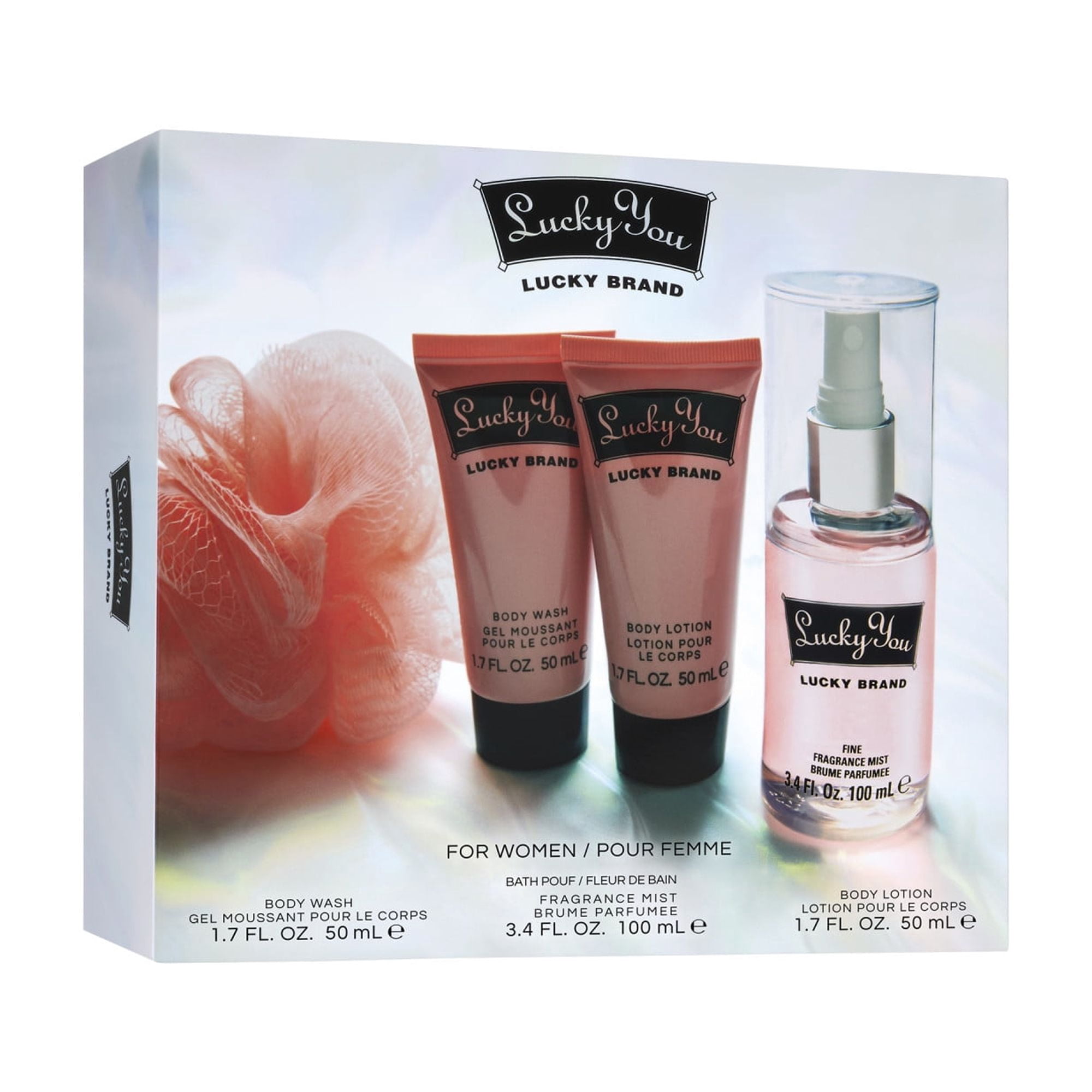 Lucky Brand Lucky You Perfume Gift Set For Women, 4 Pieces, 3.4 fl oz