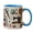 Blue, variant on POYOGA Handmade Style Ceramic Coffee Cup Microwave Dishwasher Safe Drinking Mug