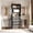 Gray Oak, variant on Homieasy 4-9 Ft Adjustable Wooden Closet Organizer System with 4 Drawers, 4 Hanging Rods & Shelving Towers - Heavy Duty Walk-in Wardrobe Rack, Space-Saving Design, Easy Assembly,White