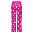 thumbnail image 6 of Cute Ghosts Halloween Themed Pink Pattern Winter Female Pants Flannel High Waist Women Pants Lady Warm Straight Leg Plush Trousers, 6 of 7