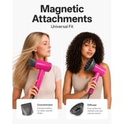 Tideway High Speed Ionic Hair Dryer, 110000 RPM, Compact, Magnetic Diffuser, Brushless Moto, Lightweight, Pink