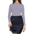 thumbnail image 7 of GILIGEGE Knit Sweater for Women Long Sleeve Classic Tunic Top Soft Mock Tops 2026 Fall Winter Jumper Top Slim Fitted Ribbed Knit Tops Womens Cozy Sweaters Turtleneck Knitted Warm Sweater Mock Neck XL, 7 of 7
