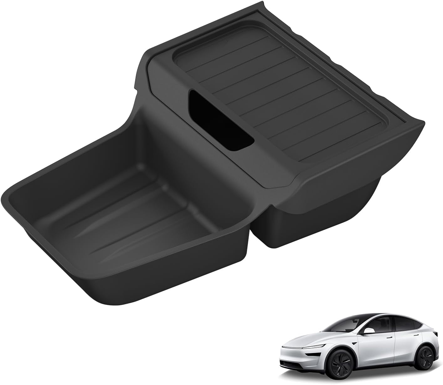 Lower Center Console for Tesla Model Y Juniper Standard Version 2026 2025 Lower Storage Organizer Accessories Interior Storage Insert Tray TPE Black