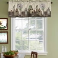 thumbnail image 3 of 2 Pack Valances for Window, Vintage Flowers Short Curtains for Kitchen Bedroom Living Room, Birds Retro Art Elegant Farmhouse Rustic Rod Pocket Small Window Treatment Valance Drapes 42 x 12 Inch, 3 of 8