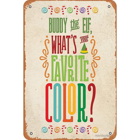 Yzixulet Buddy the Elf Vintage Metal Tin Sign 8x12 Inch Man Cave Decor