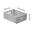 thumbnail image 3 of Linnome Foldable Storage Box Multifunctional Stackable with Ventilation Holes for Home Kitchen Cosmetics 10.43x7.87x3.94in Gray, 3 of 6