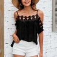 thumbnail image 3 of Camisetas Con Hombros Descubiertos Para Mujer, Camiseta Informal Con Hombros Descubiertos Para Mujer, Diseño De Encaje De Verano Transpirable A La Moda Para Ir De Compras LYUMO Otros, 3 of 6