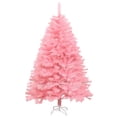 thumbnail image 3 of AQMD 6ft Premium Snow Flocked Pink Artificial Christmas Pine Tree Seasonal Holiday Carnival Decoration for Office, Party, Indoor, Outdoor with Multi Branch Tips and Foldable Stand, 3 of 7