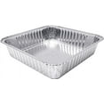 Pack) 7” x 7” Square Bakig Cake Pas Disposable Alumium Tis l Portable Food Cotaiers l Perfect