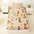 thumbnail image 3 of Erosebridal Cowgirl Cowboy Twin Sheet Sets for Kids, Western Cactus Bedding, 3pcs, 3 of 5