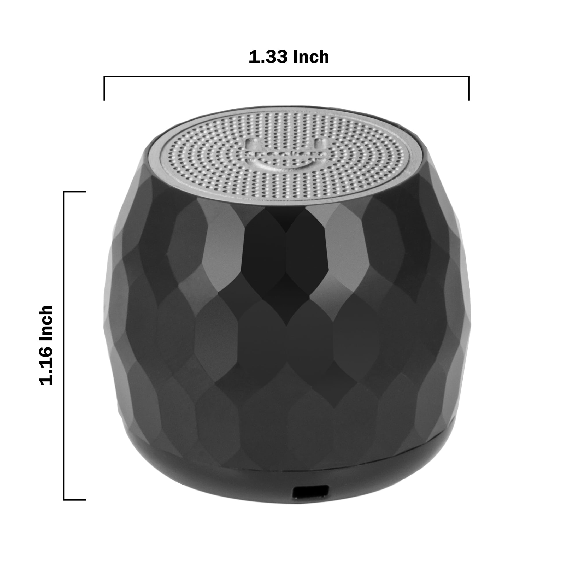 Fashionit U Speakers Micro Bluetooth Computer Speaker 2-Pack Bundle with Matching Speaker, Built-In Mic & Selfie Remote Control, for Workspace, Desktop, Laptop, Mobile, Tablet, PC - Glam Black