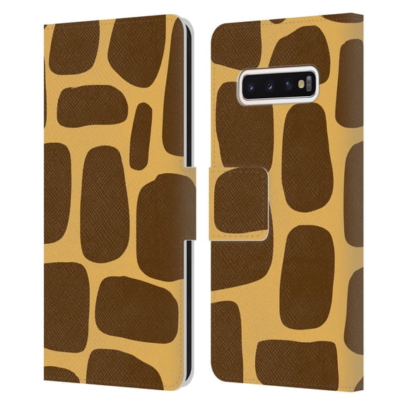 Head Case Designs Officially Licensed Grace Illustration Animal Prints Giraffe Leather Book Wallet Case Cover Compatible with Samsung Galaxy S10