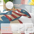 thumbnail image 2 of 3 Piece Puerto Rico Flag Duvet Cover Set Queen Size, Microfiber Comforter/Quilt Cover with Corner Ties and 2 Pillowcases, Red Blue Vintage All Season Soft Bedding with Zipper Closure, 2 of 8