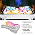 thumbnail image 5 of XMXY Car Sun Shade Windshield, Cute Flower Abstract Background Automotive Front Window Sun Visor for Cars SUV Trucks, Small Size, 5 of 8