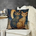 thumbnail image 2 of SHANXI Abstract Cat Linen Throw Pillow Case, Gifts for Cat Lover, Funny Cat Pillow, Children Room Decoration, Cat Owners Gifts, Cat Theme Room Decor, Cushion Cover for Sofa Couch Bed 20x20in, 2 of 5