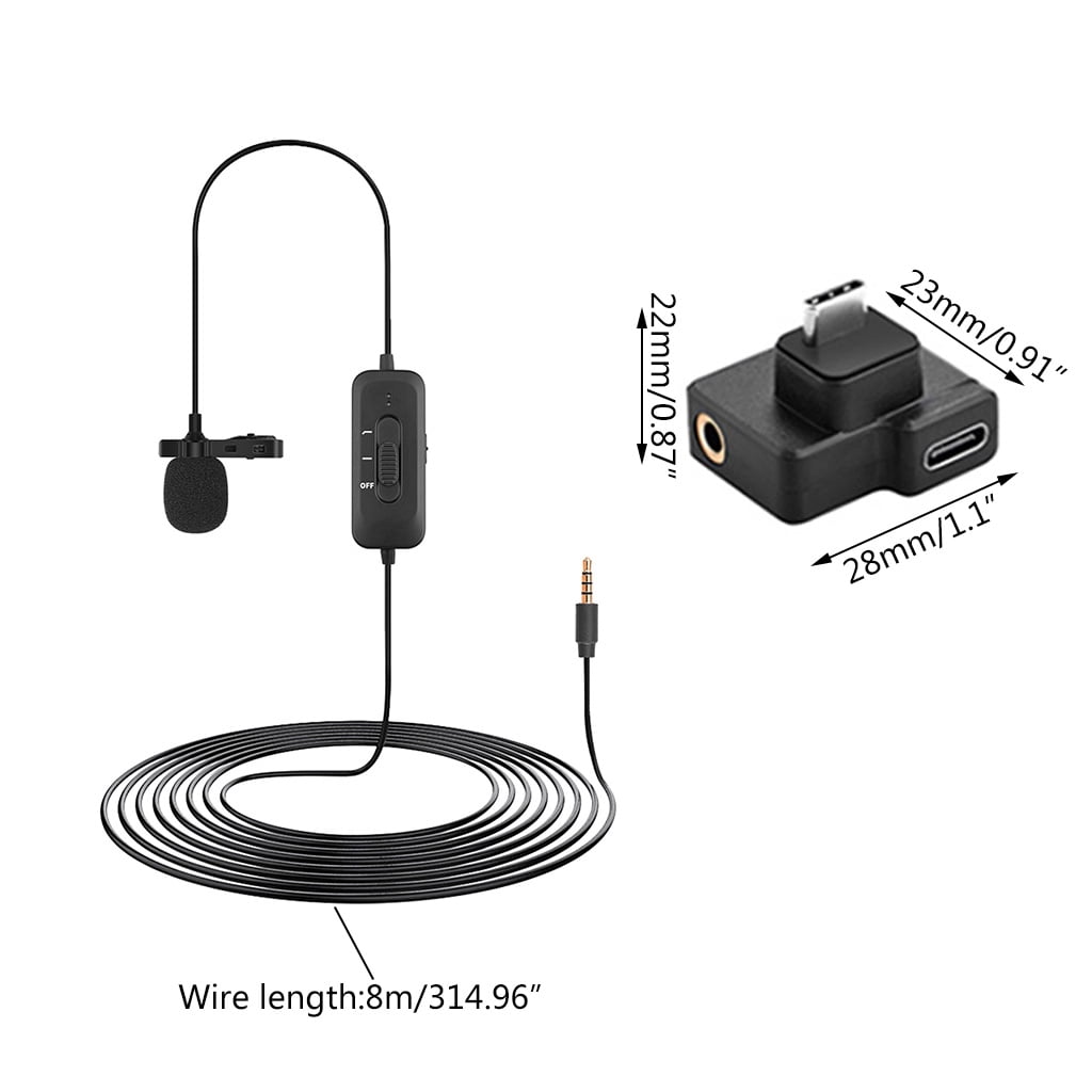 Zeiwohndc 3.5mm Lavalier Microphone System for Smartphones DSLR Cameras Camcorder