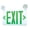 White / Green, variant on Rp Lighting And Fans Rxel37-1 12" Standard Led Green Double Face Exit Emergency Combo