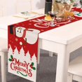 thumbnail image 1 of xinxixnxx Linen Christmas table cloth 72 Inches Long for Dining Room Holiday Party Style A, 1 of 1