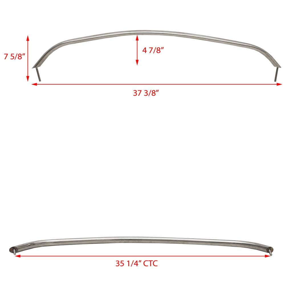 Chaparral Boat Cockpit Grab Rail 35367 | Wet Bar 37 3/8 Inch Oval Stainless