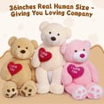 thumbnail image 3 of Tezituor 36" Teddy Bear Stuffed Animal Giant Bear Plush with I Love You Heart Plush Toy, 3 of 7